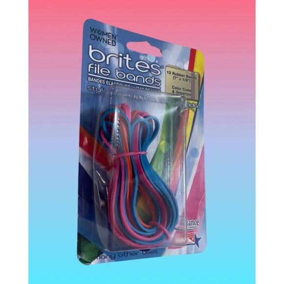 Brites File Bands 12 Pack 7" x 1/8" - Picture 2 of 3